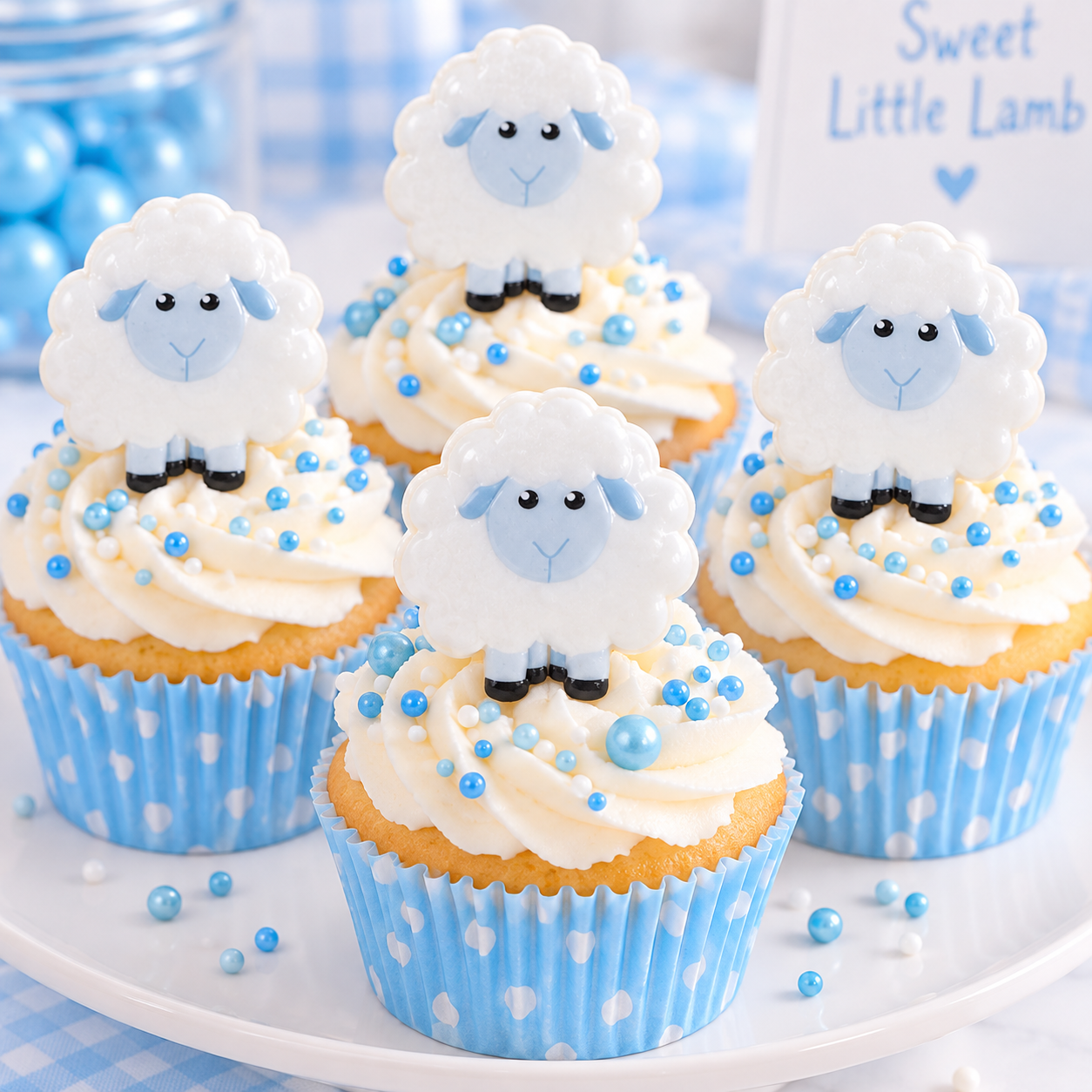 Sheep Cupcake Rings 10pk
